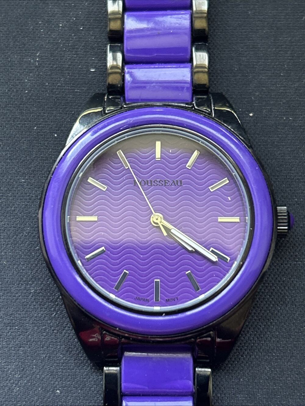 Rousseau Black And Purple Women’s Quartz Watch